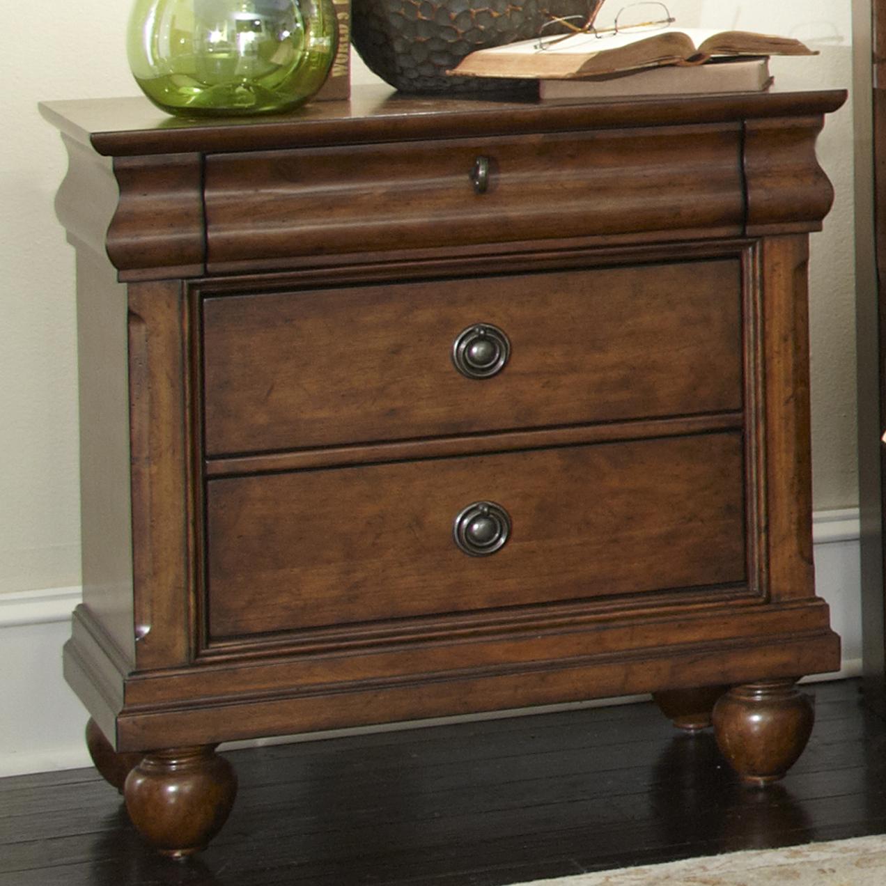 Liberty Furniture Rustic Traditions ThreeDrawer Nightstand with